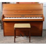 A Kemble iron-frame & overstrung upright cottage piano in a mahogany-finish case (No. 200401),