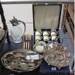 Various items of plated-ware, etc.