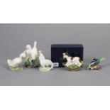 Two Royal Crown Derby ornaments “Baby Bottlenose Dolphin”; & “Rocking Horse” (the later boxed); &