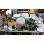 Various items of decorative china, pottery, metalware, etc.