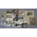 Various vintage family photographs, including numerous military photographs), mounted & unmounted.