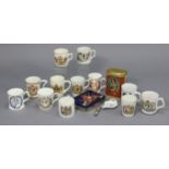 Various items of royal commemorative china, etc.