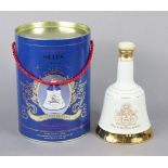 A Bell’s Scotch Whisky bell-shaped decanter “To Commemorate the birth of Prince William of Wales