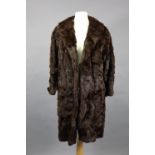 A rabbit fur silk-lined ladies’ coat.