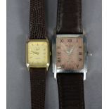 A Rotary ladies’ wristwatch with a pink-finish metal dial; & a Dunhill quartz ladies’ wristwatch,