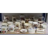 Various items of royal commemorative china.