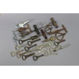 A collection of twenty-seven corkscrews; & approximately forty various bottle-openers.