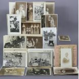 Approximately sixty various vintage postcards, family photographs & certificates.