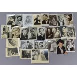 Various film & TV star publicity photographs & postcards (loose), early-late 20th century.