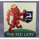 An Inn Sign “THE RED LION”, 39” X 36”; two Coach & Horses signs, 31½” x 48½”; & two “BENSKINS”