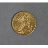 A George V gold Sovereign, Pretoria Mint; 1927.