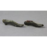 Two late 19th/early 20th century French novelty pen knives, each in the form of a shoe.