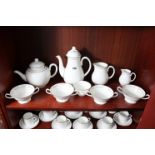 Sixty-three items of Royal Worcester bone china “Contessa” dinner, tea, & coffee ware.