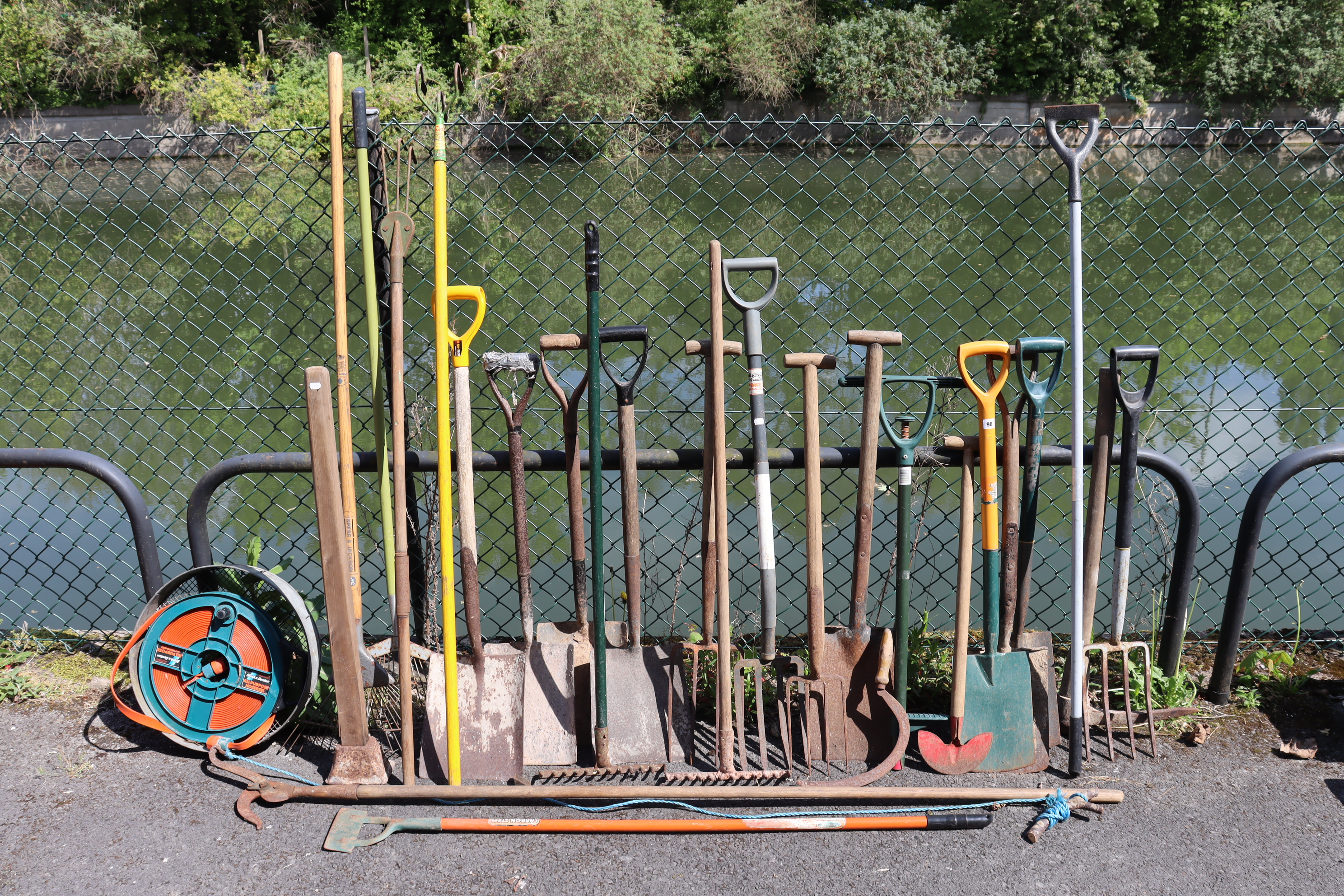 Various garden tools.