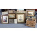 Various decorative pictures, photographs, & picture frames.