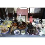 Various items of decorative china, glassware, etc.