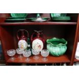 Various items of decorative china, pottery, & glassware, part w.a.f.