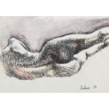 DAVID BACKHOUSE (b. 1941). Nude figure study, signed & dated “Backhouse ‘78”, inscribed verso; pen &