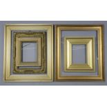 Five various picture frames, the largest 28” x 24”, the smallest 13½” x 11”.