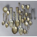 Three George IV silver King’s pattern dessert spoons, London 1828 by Wm. Chawner; ten Old English