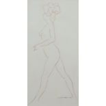 MICHAEL FFOLKES (1925-1988). Study of a female nude in red chalk. Signed & dated “ffolkes ‘73”,