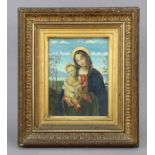 ENGLISH SCHOOL, 19th/20th century. A naïve study of the Madonna & Child (after Lo Spagna), oil on