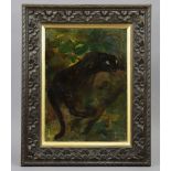 CUTHBERT EDMUND SWAN (1870-1931). “Prowling Panther”, signed & dated ’97 lower right; oil on