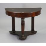 A mahogany “Duchess” washstand on a carved cabriole front support, & with a shaped platform base,