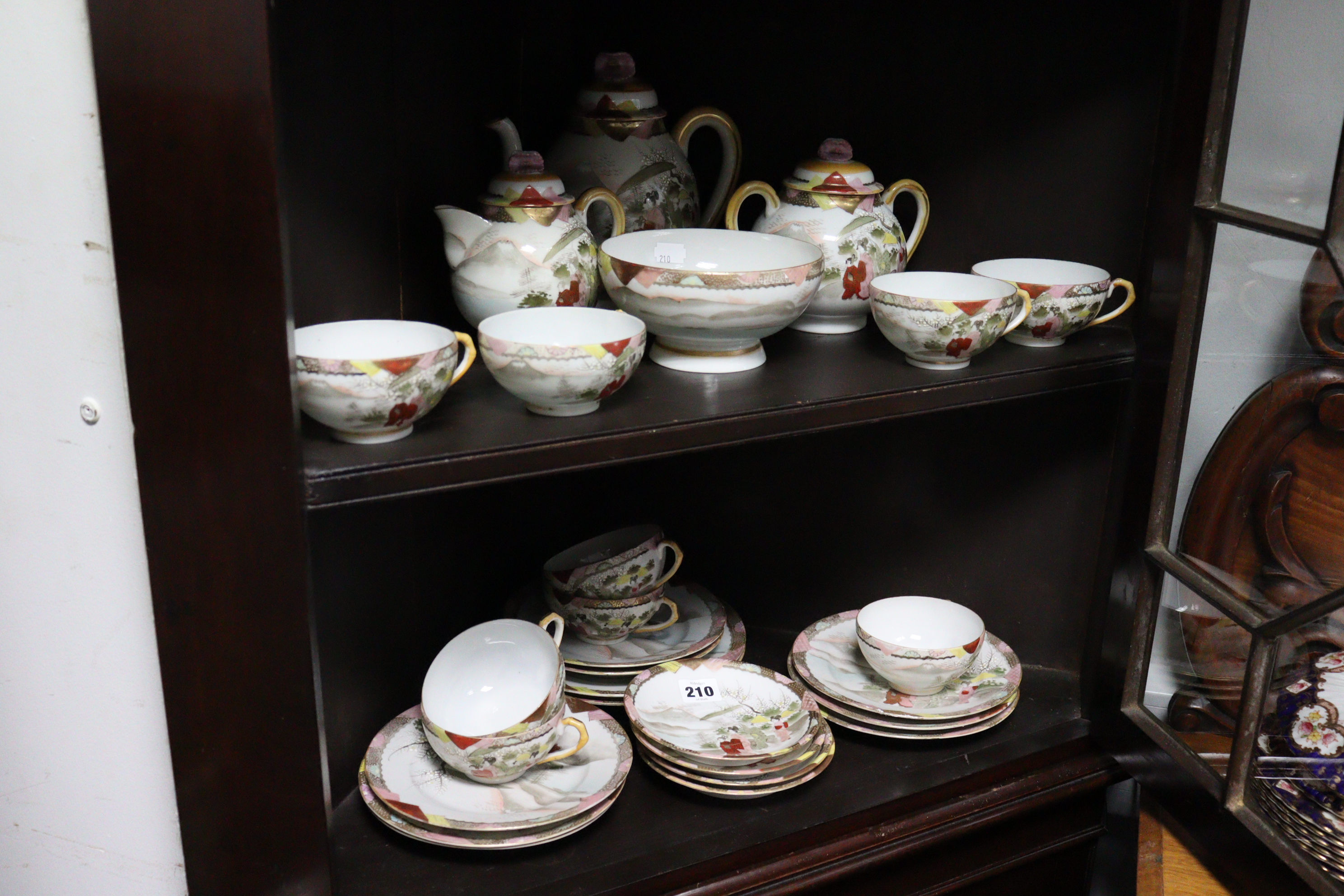 A Royal Stafford bone china “Heritage” fifty-six piece part dinner & tea service; a Japanese - Image 2 of 6