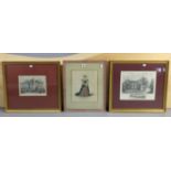 Various decorative etchings & prints, each in a glazed frame.