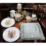 Various items of Royal Commemorative ware including mugs, plates, etc.