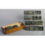 A collection of seventy-four various vintage magic lantern slides – mostly Japanese views.