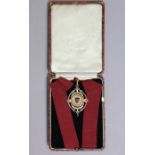 A 1940’s enamelled silver medal “President Cornish Gas Association” with ribbon, Birmingham 1947,