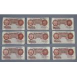 Bank of England, 100 Ten Shilling notes, 1950-55, Chief Cashier P.S. Beale.