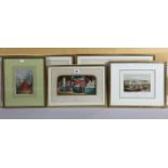 Seven various coloured Baxter prints, each in a glazed frame.