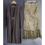 *LOT WITHDRAWN* A damson silk velvet lined ladies’ jacket; a similar black ladies’ jacket; a 1940’s