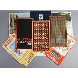 Six “Guinness” calendars (1971-1973 & 1976-1978); & three other calendars.