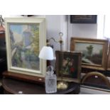 A pair of small Victorian oil paintings on canvas, 8¼” x 11¼”; various other decorative pictures &