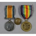 A First World War pair, British War Medal & Victory Medal, awarded to 127984 Pte C.F. Knights, Machi