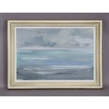 JOHN HITCHENS (B. 1940). “Calm Swell”, signed & dated ’64; oil on canvas, further signed, dated,