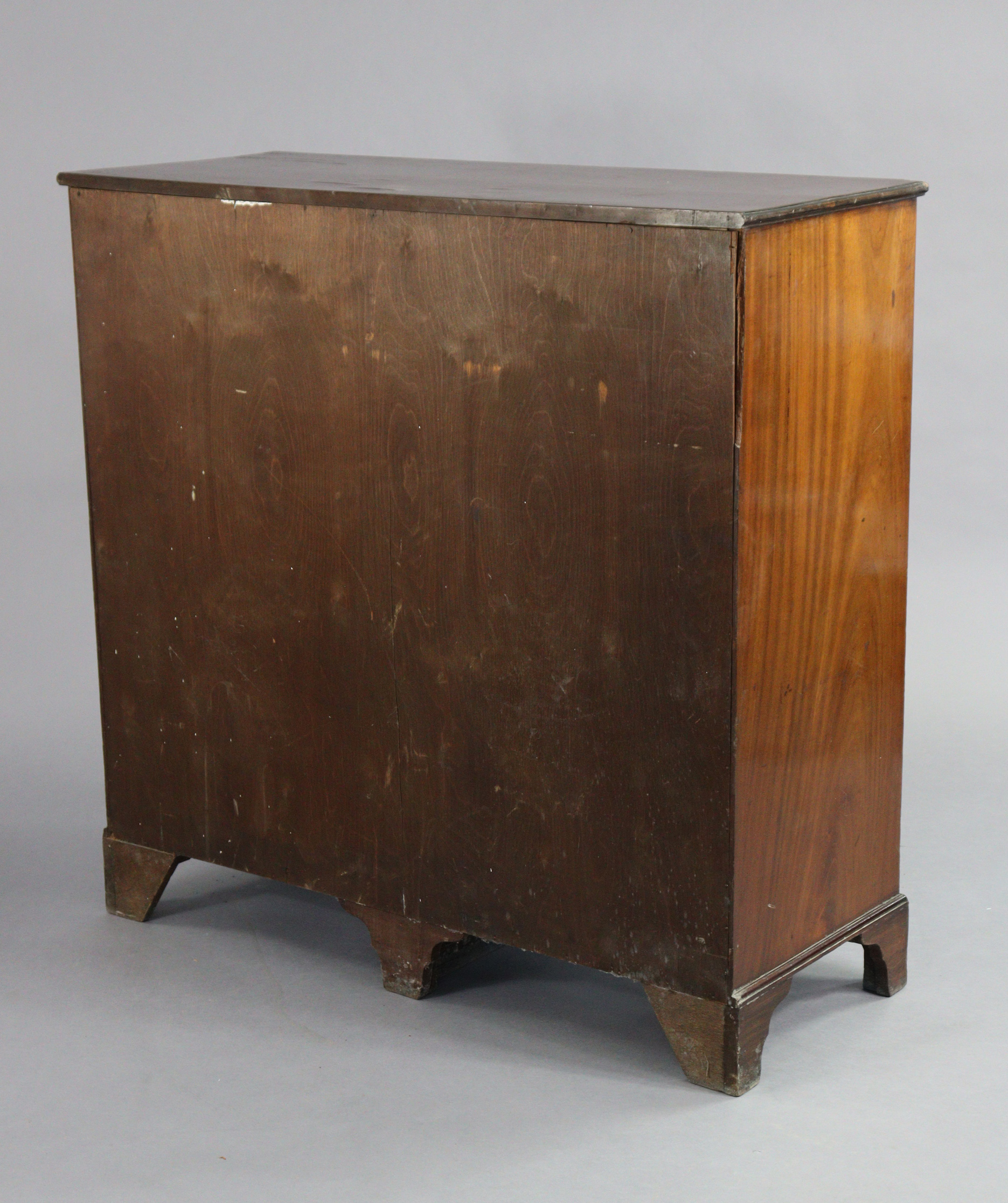 A 19th century mahogany chest, with moulded edge to the plain rectangular top, fitted with an - Image 6 of 6