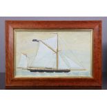 ENGLISH SCHOOL, 20th century. A naïve watercolour painting of the sailing ship “Nelly”; unsigned,