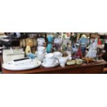 Various items of decorative china, glassware, etc.