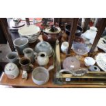 Various items of decorative china, pottery, & glassware.