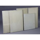 Five mid-20th century Newman’s of Soho Square, London, blank canvases (various sizes).