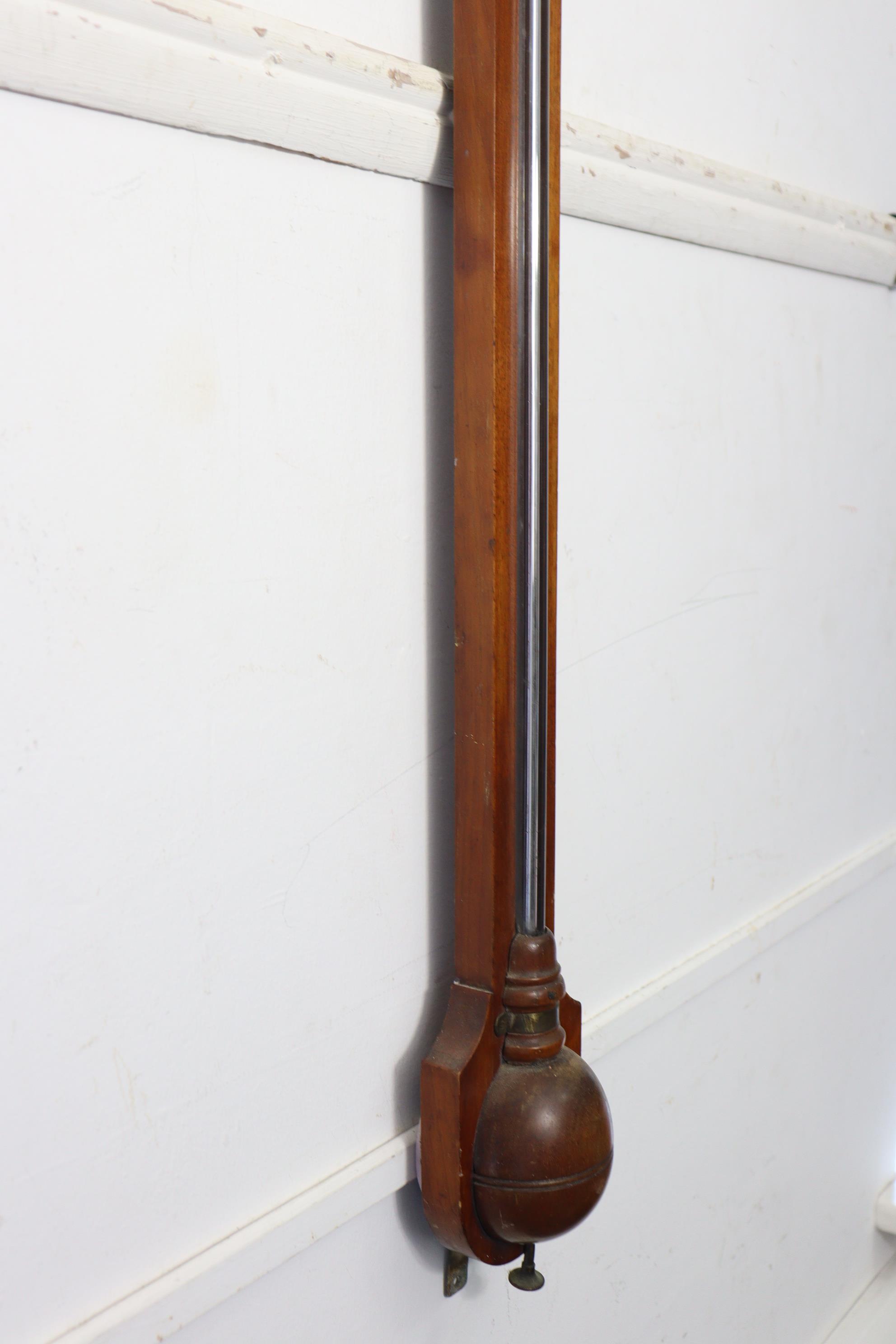 A 19th century Negretti & Zambra of London mahogany stick barometer, 36” high. - Image 5 of 5