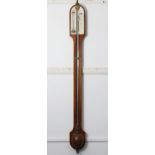 A 19th century Negretti & Zambra of London mahogany stick barometer, 36” high.