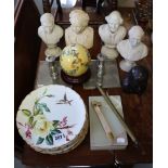 A set of ten porcelain dessert plates each of white ground & with multi-coloured floral & kingfisher