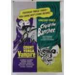 A 1970’s “Count Yorga vampire cry of the Banshee” movie poster, 29½” x 19¾”, unframed.