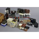 Seven various cameras; & various camera accessories.